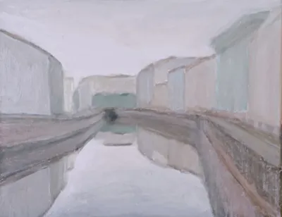 Moika river, 2026 — Acrylic on canvas by Ilya Utekhin