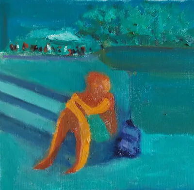 Waiting at a fountain, Bloomington by Ilya Utekhin