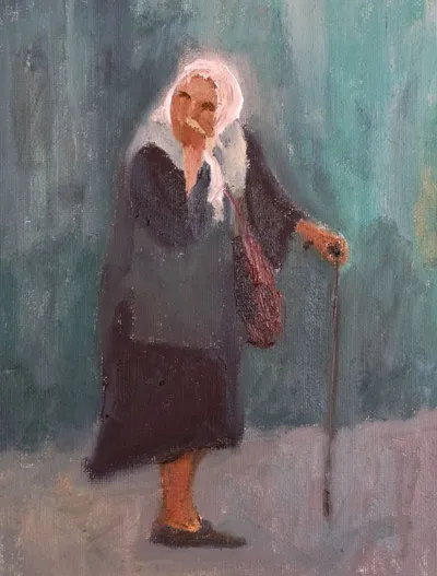 Old woman by Ilya Utekhin