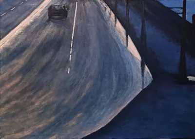 Winter sunset on the Neva embankment by Ilya Utekhin